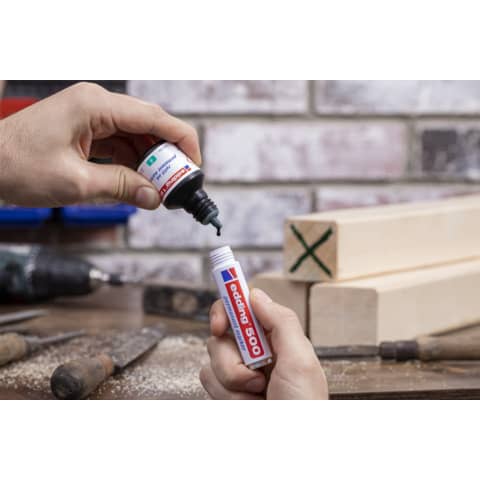 Inchiostro permanente per ricarica edding T 25 rosso - 30 ml E-T25 002